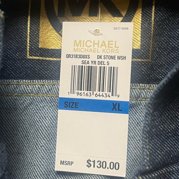 Michael Kors Dark Wash Denim Jacket - Picture 8 of 9